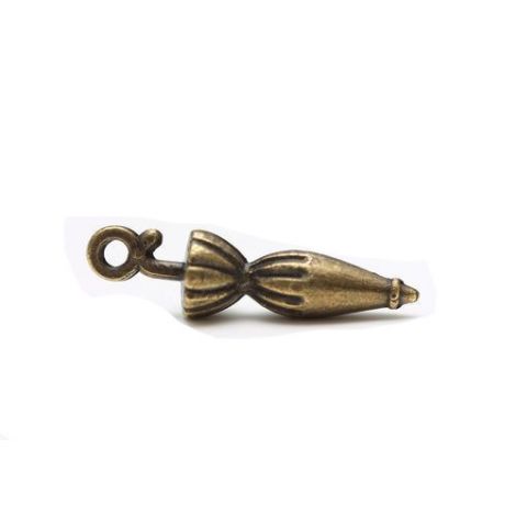 Zawieszka metalowa Charms ScrapBerry's Parasol Brąz, 25mm